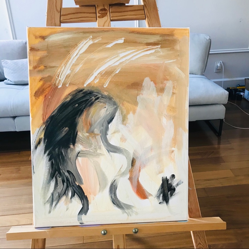 Painting of Woman on Canvas